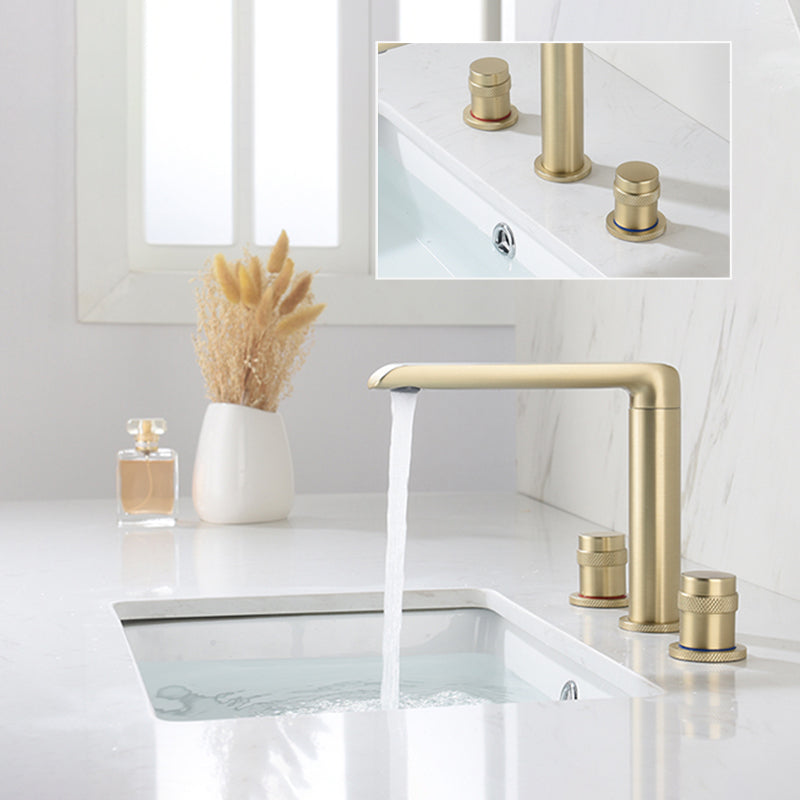 Modern Deck Mounted Copper Roman Tub Faucet Low Arc Roman Tub Faucet Set