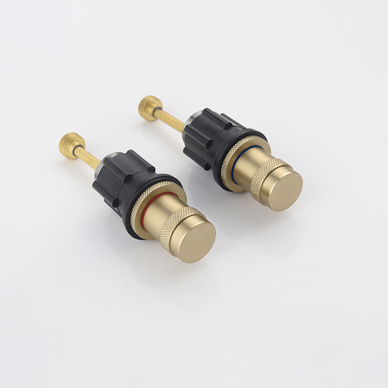 Modern Deck Mounted Copper Roman Tub Faucet Low Arc Roman Tub Faucet Set