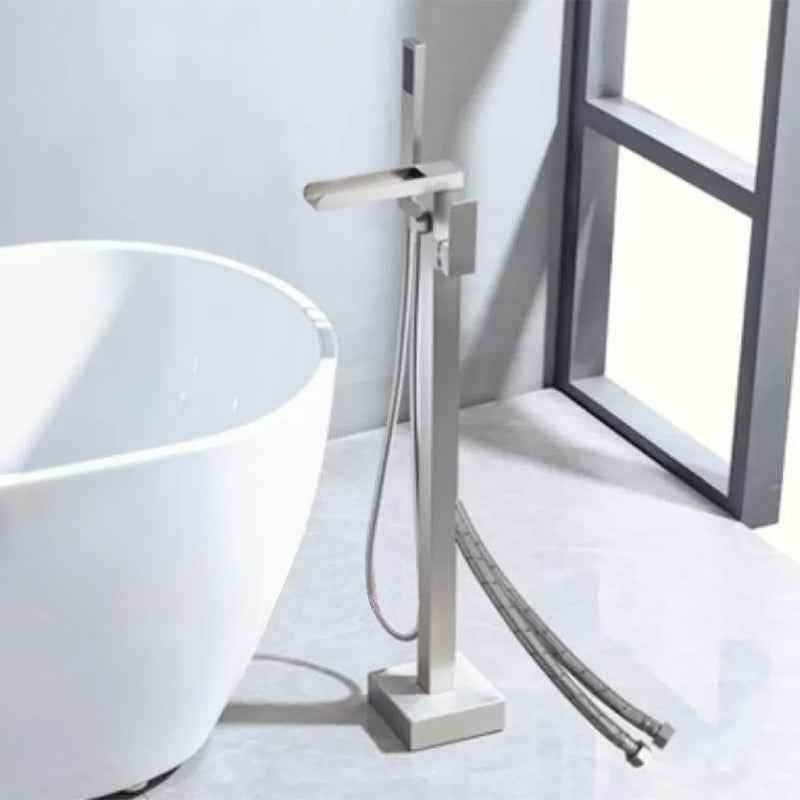 Floor Mounted Copper Freestanding Tub Filler Freestanding Low Arc Tub Filler Trim