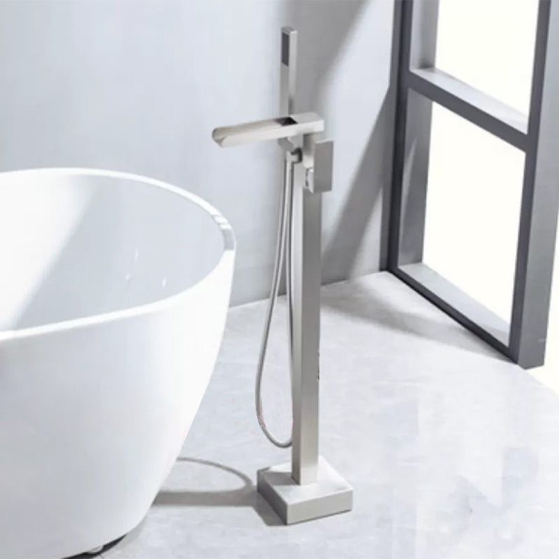 Floor Mounted Copper Freestanding Tub Filler Freestanding Low Arc Tub Filler Trim