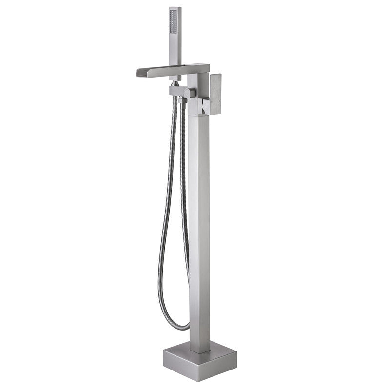 Floor Mounted Copper Freestanding Tub Filler Freestanding Low Arc Tub Filler Trim