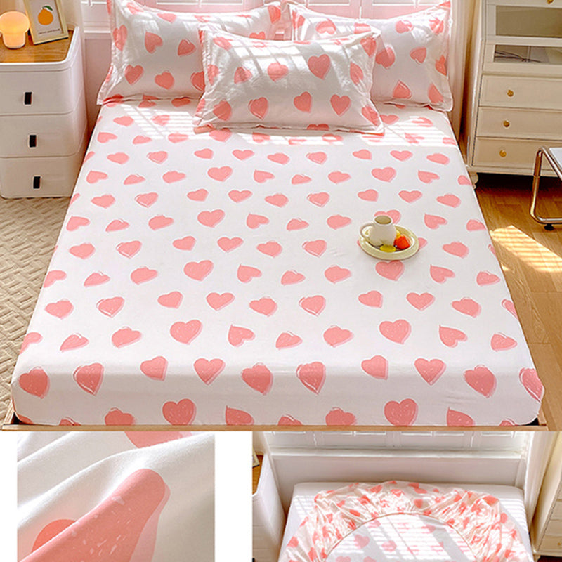 Cotton Fitted Sheet Single Piece Home Bedroom Simple Bed Sheet