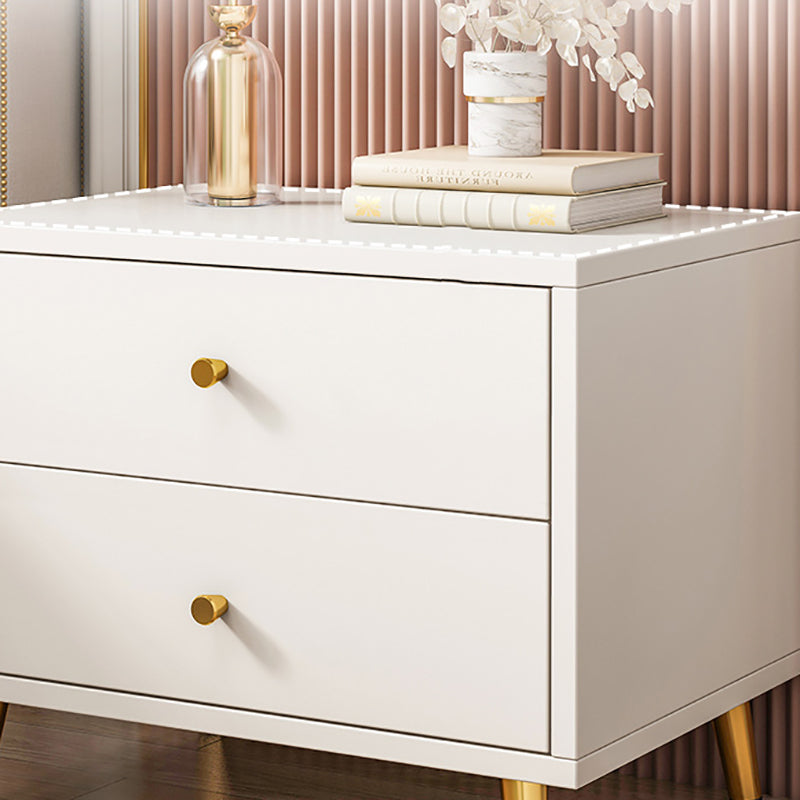 Contemporary Solid Wood Nightstand Drawer Storage Night Table