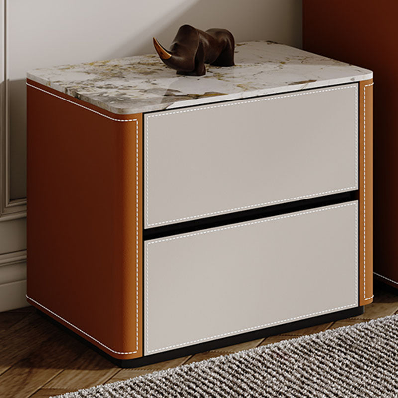 Contemporary Home Stone Storage Chest Vertical Chest with Drawers
