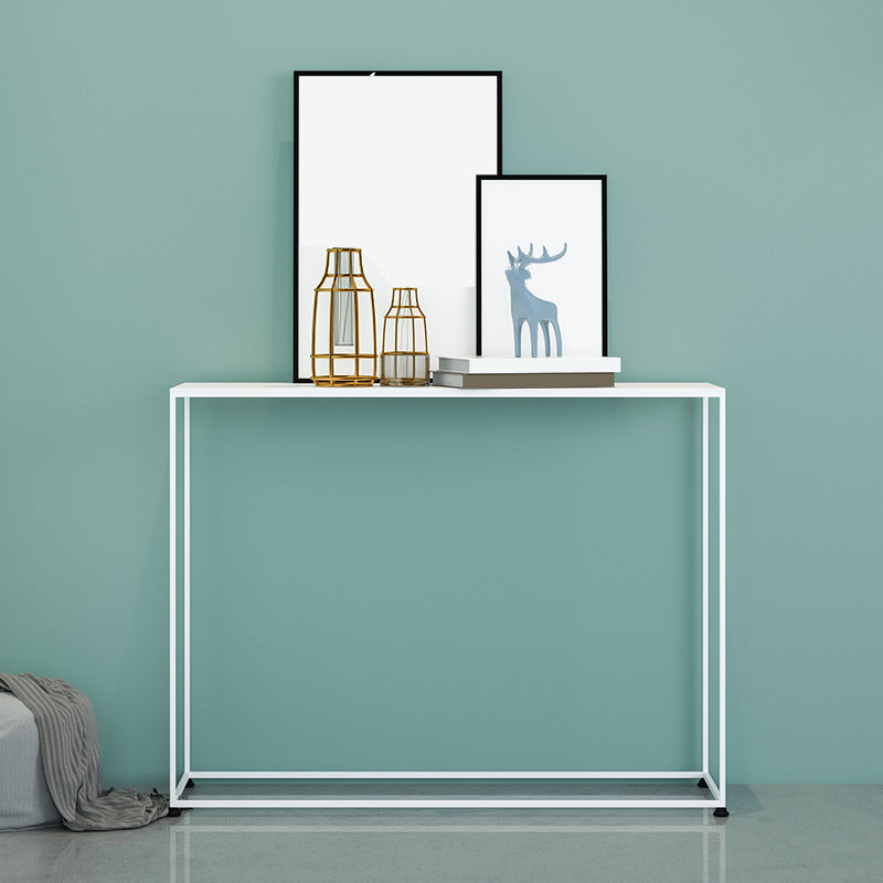 Contemporary Console Table Antique Finish Console Sofa Table in Metal