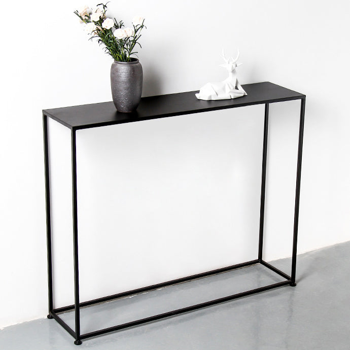 Contemporary Console Table Antique Finish Console Sofa Table in Metal