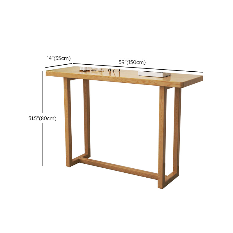 Solid Wood 1-shelf Console Table 13.78" W Rectangle Accent Table for Hall