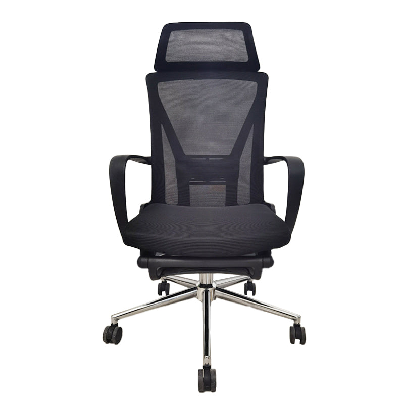 Modern Desk Chair Fixed Arms Task Chair with Wheels for Office