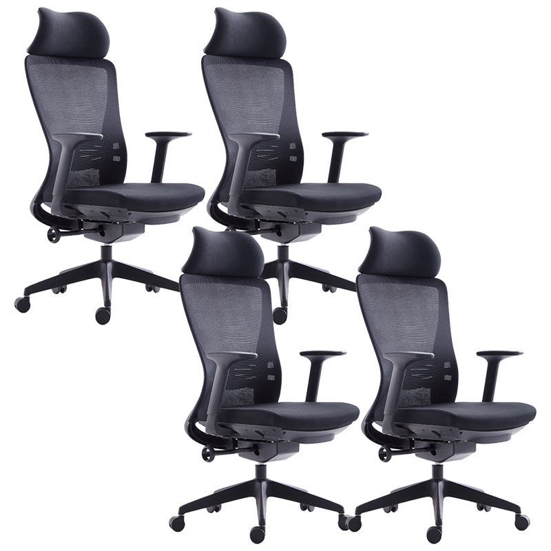 Modern Office Chair Adjustable Seat Height Fixed Arms Slide Desk Chair with Wheels