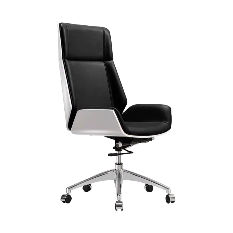 Modern Desk Chair Leather Computer Chair High-Back Executive Chair with Wheels