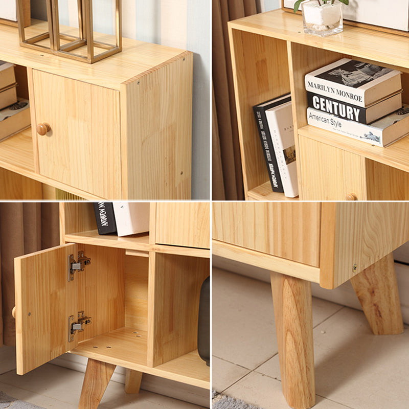 Standard Wooden Bookcase Modern Natural Bookshelf with Shelves