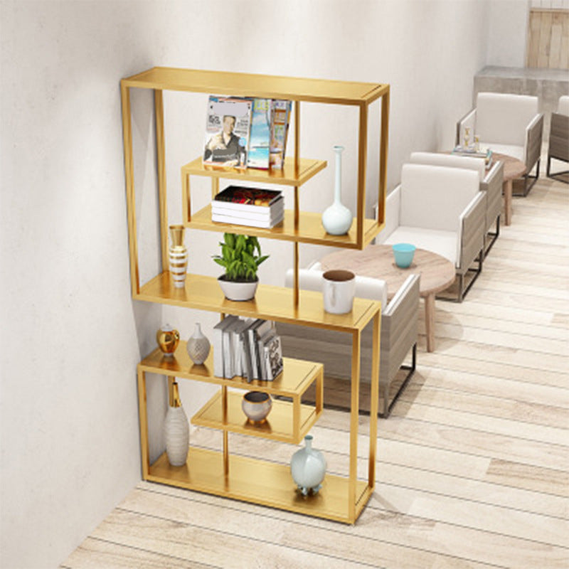 Scandinavian Antique Finish Shelf Bookcase Metal Etagere Bookshelf