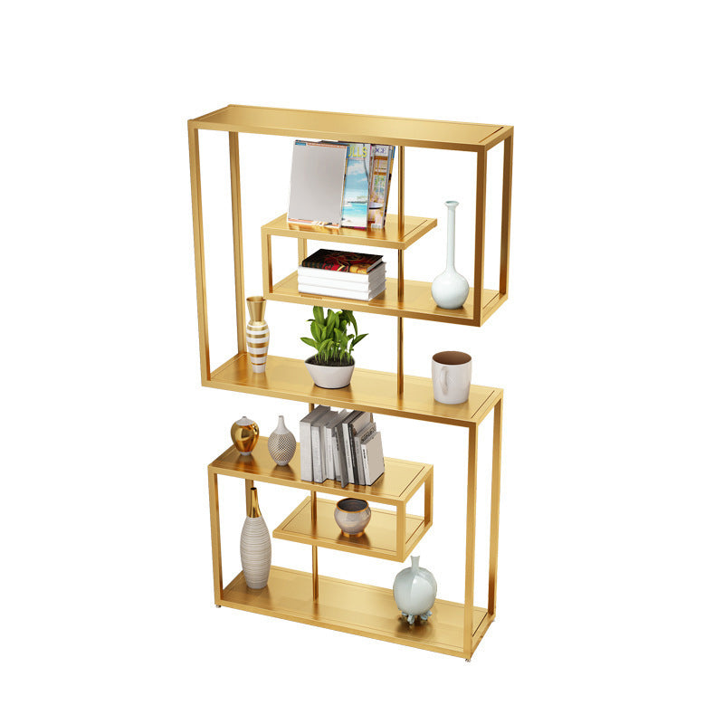 Scandinavian Antique Finish Shelf Bookcase Metal Etagere Bookshelf