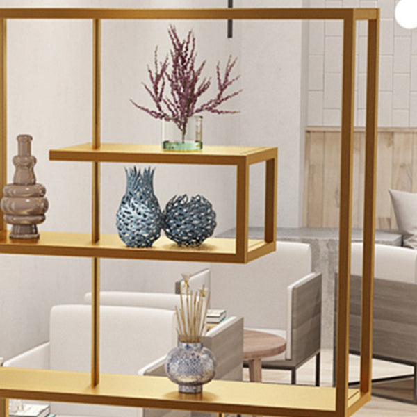 Scandinavian Antique Finish Shelf Bookcase Metal Etagere Bookshelf