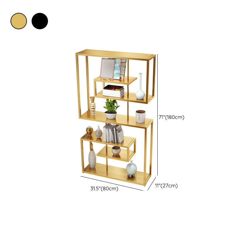 Scandinavian Antique Finish Shelf Bookcase Metal Etagere Bookshelf