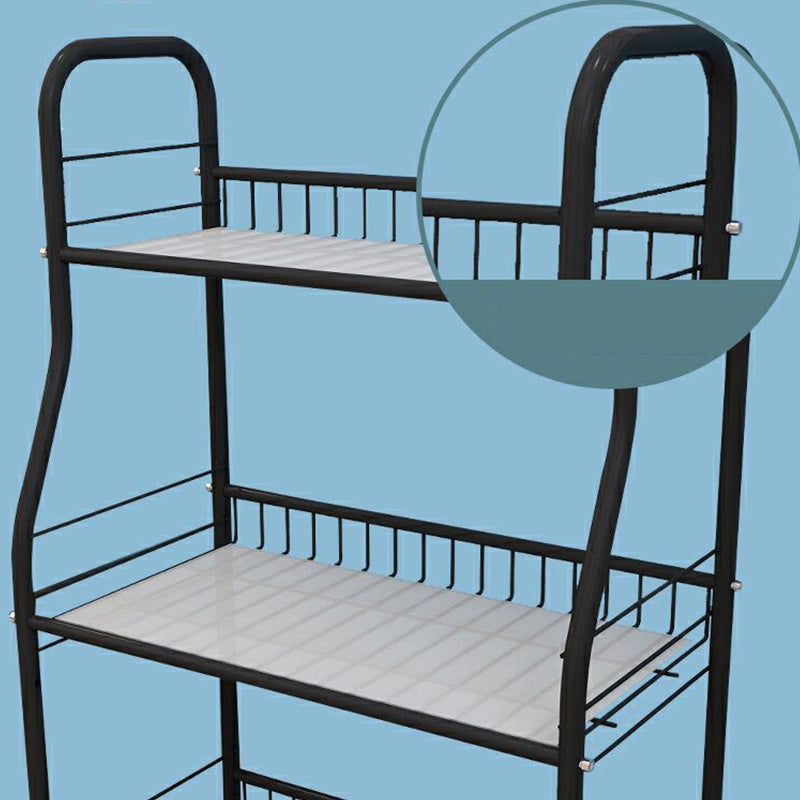 Contemporary Metal Bookcase Standard Open Back Bookshelf with Shelves