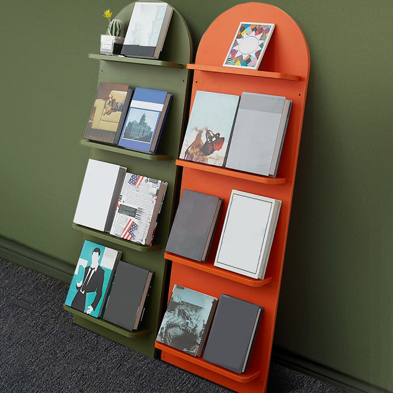 Scandinavian Wooden Bookcase Standard Closed Back Bookshelf with Shelves