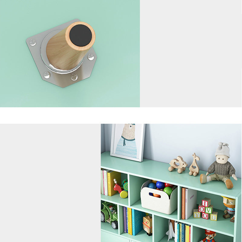 Scandinavian Standard Bookcase Engineered Wood Bookshelf with Cabinets