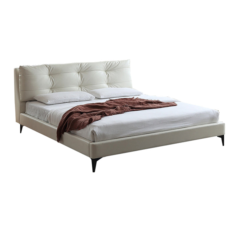 Contemporary Standard Bed with Rectangle Upholstered Headboard