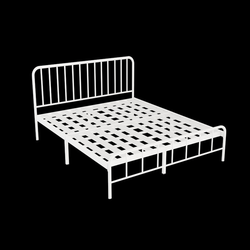 Glam Iron Bed with Rectangle Open-Frame Headboard Open-Frame Bed