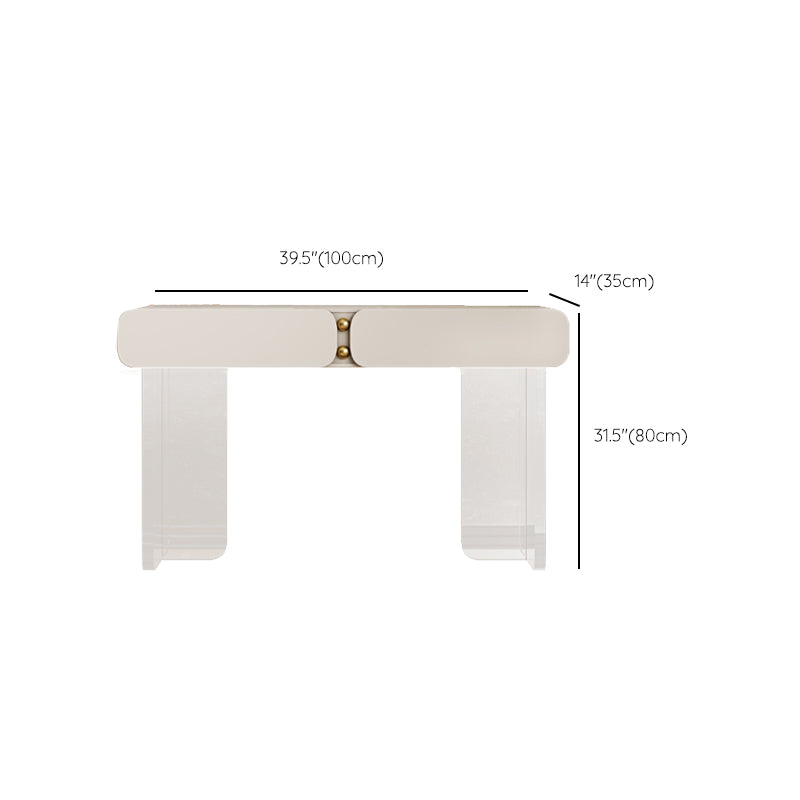 13.77" Wide Make-up Vanity White Makeup Vanity Desk Table with 2/6 Drawers
