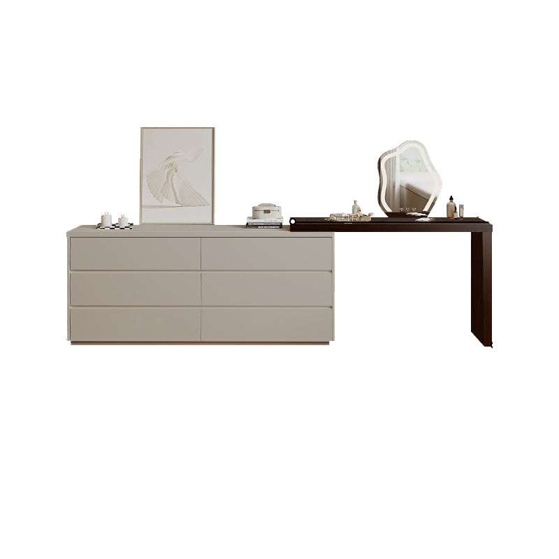 15.74" Wide Make-up Vanity White Makeup Vanity Desk Table with 6 Drawers