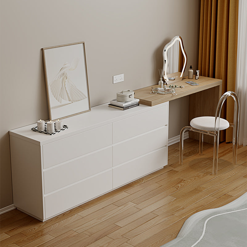 15.74" Wide Make-up Vanity White Makeup Vanity Desk Table with 6 Drawers