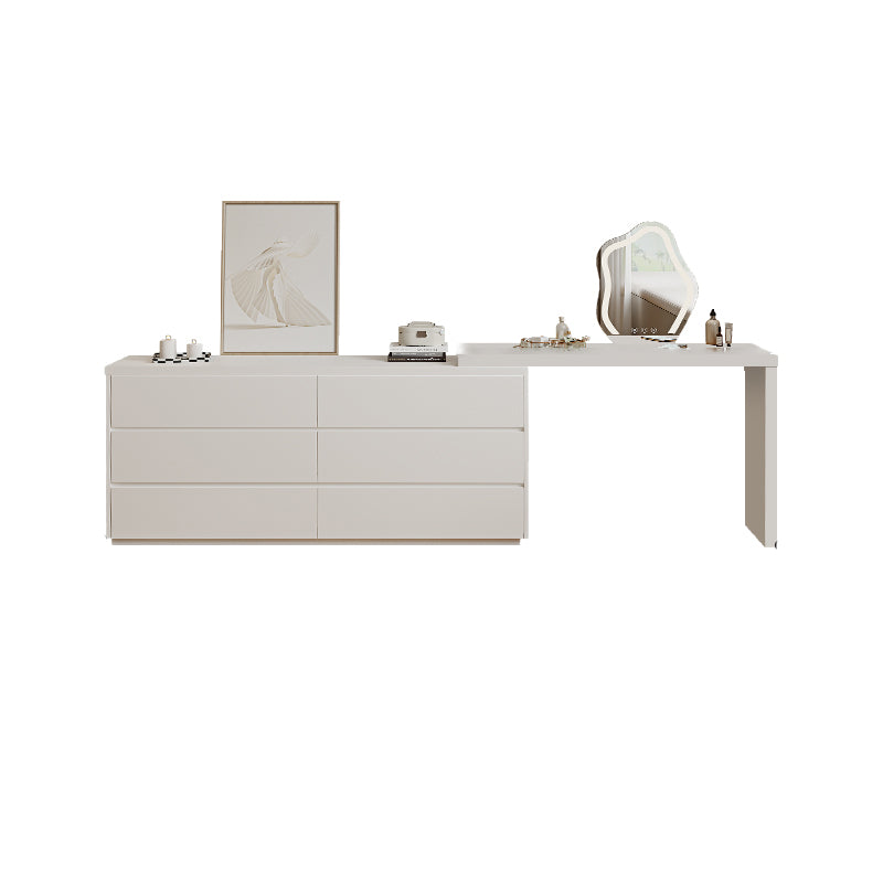 15.74" Wide Make-up Vanity White Makeup Vanity Desk Table with 6 Drawers