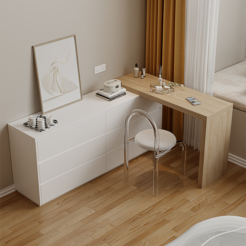 15.74" Wide Make-up Vanity White Makeup Vanity Desk Table with 6 Drawers