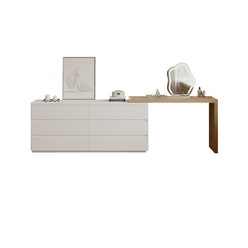 15.74" Wide Make-up Vanity White Makeup Vanity Desk Table with 6 Drawers