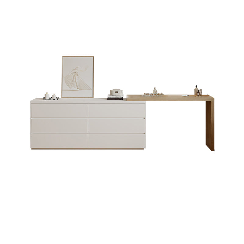 15.74" Wide Make-up Vanity White Makeup Vanity Desk Table with 6 Drawers