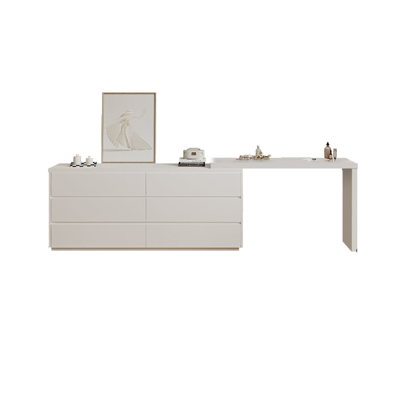 15.74" Wide Make-up Vanity White Makeup Vanity Desk Table with 6 Drawers