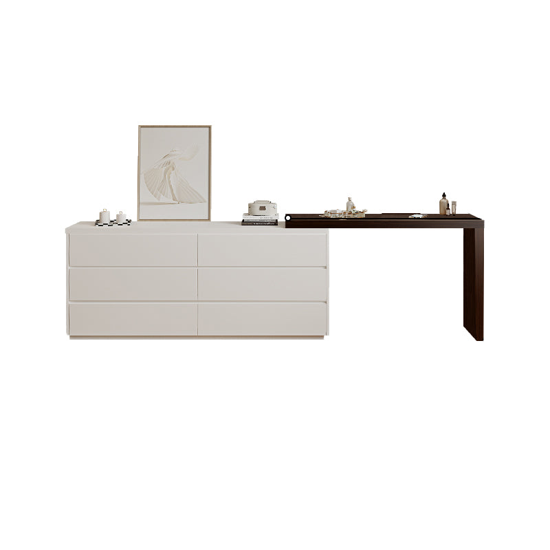 15.74" Wide Make-up Vanity White Makeup Vanity Desk Table with 6 Drawers