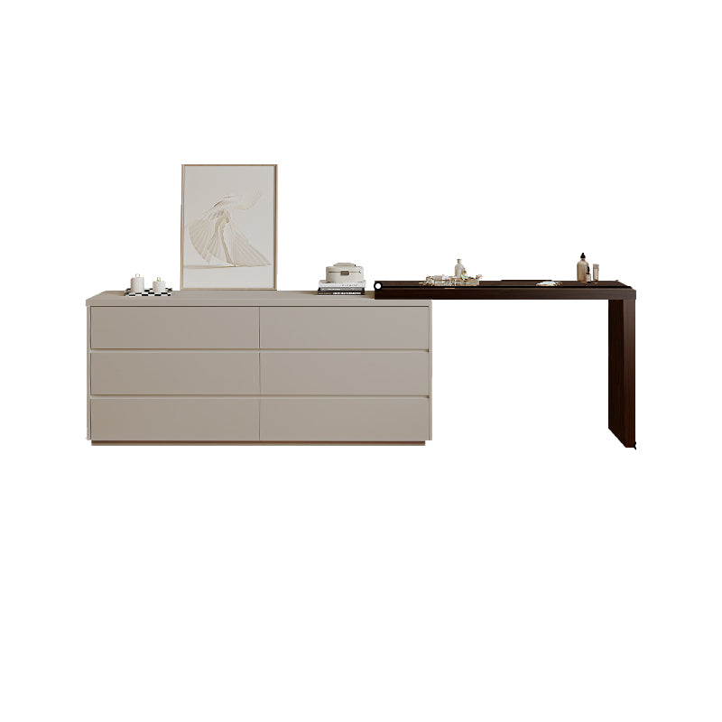 15.74" Wide Make-up Vanity White Makeup Vanity Desk Table with 6 Drawers