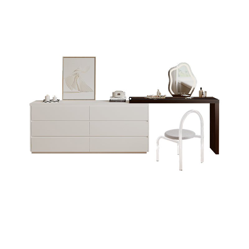 15.74" Wide Make-up Vanity White Makeup Vanity Desk Table with 6 Drawers