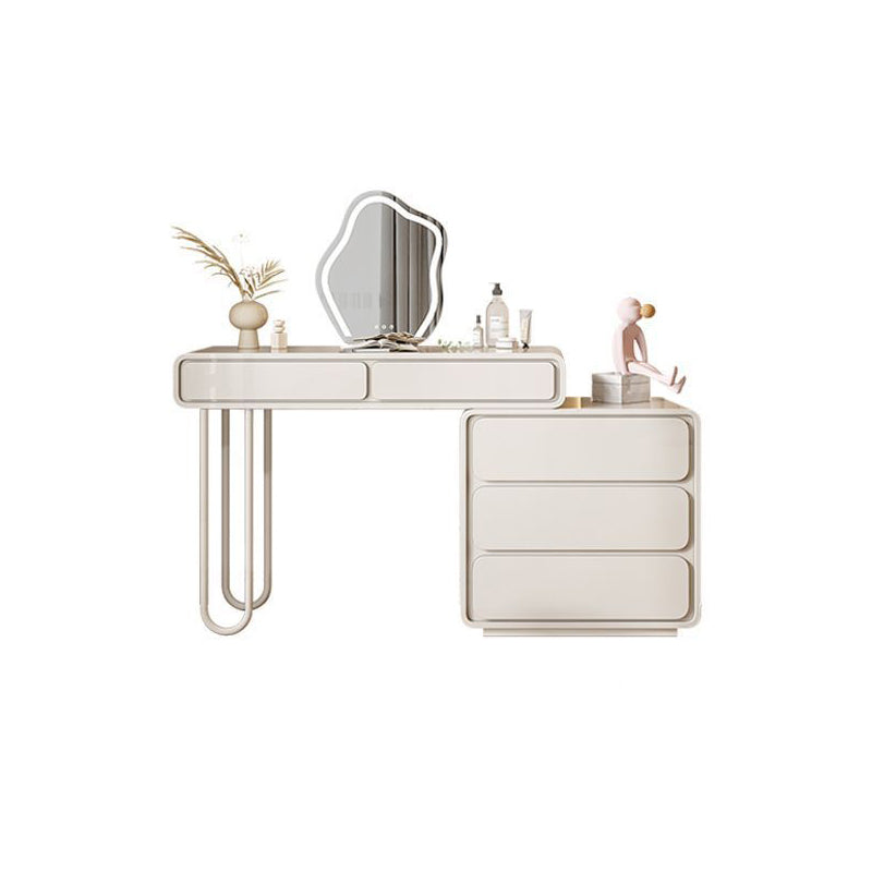 White Make-up 15.74" Wide Vanity Makeup Vanity Desk Table with 5/8 Drawers