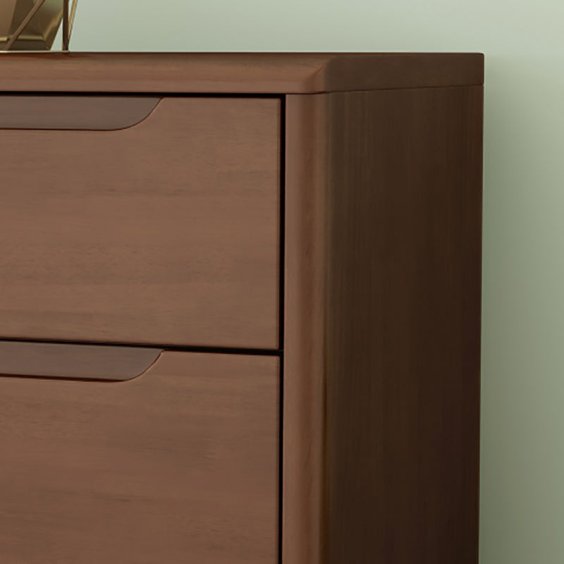5/7 - Drawer Accent Chest Rubberwood Small Chest in Brown/Natural