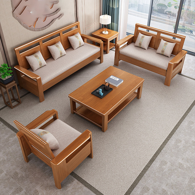 37"H Contemporary Sectional Sofa Fabric Sectional with Bostol Pillows