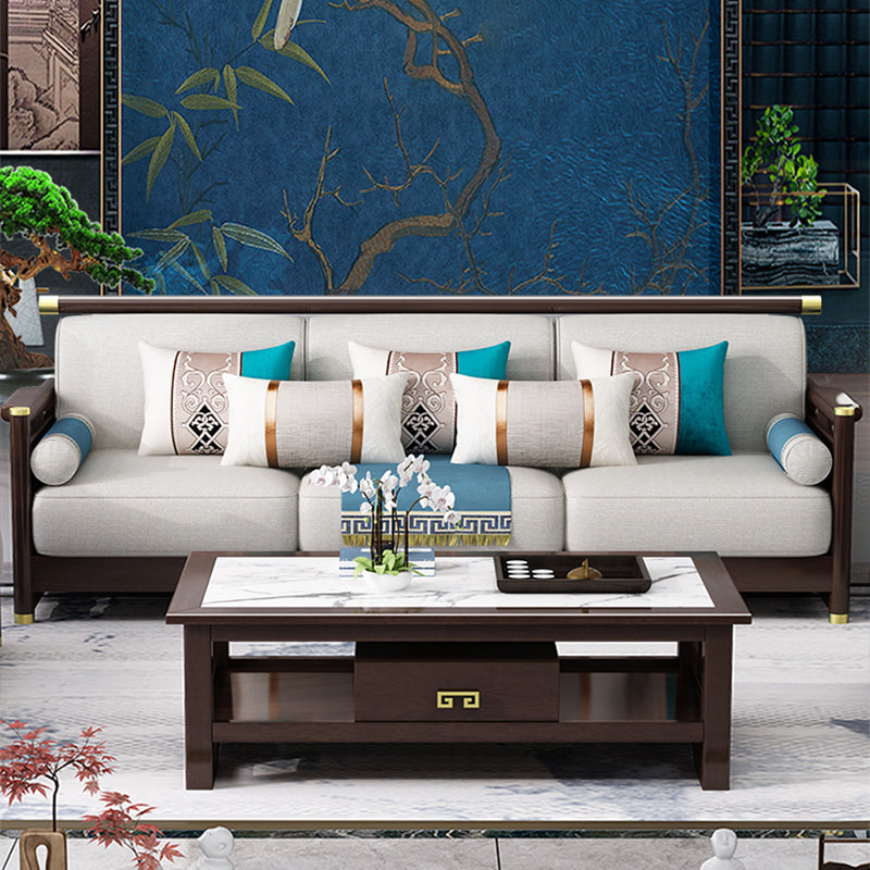 33"H Contemporary Sectional Sofa Fabric Sectional with Bostol Pillows