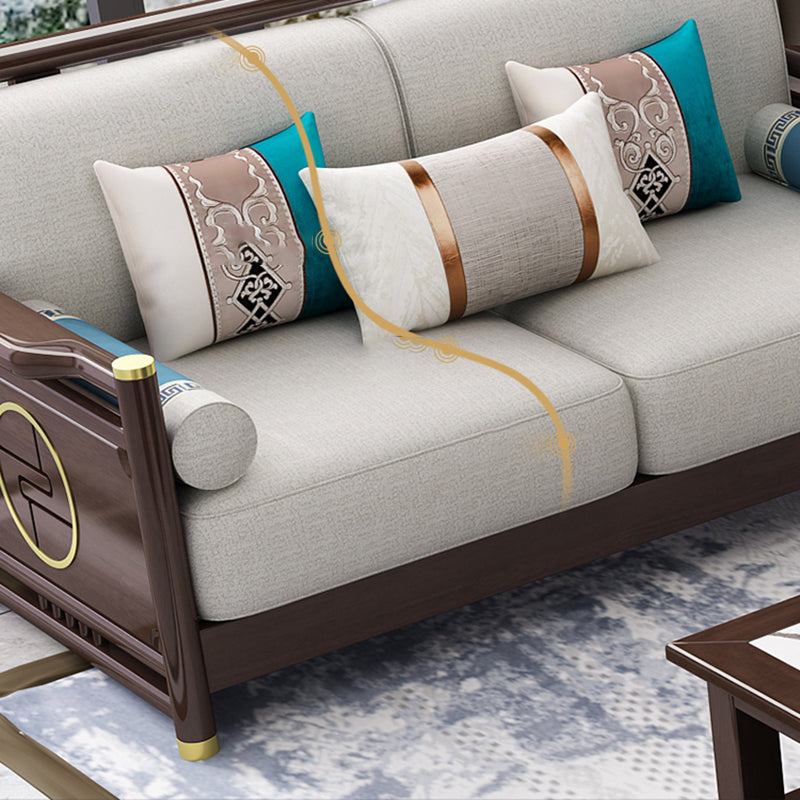 33"H Contemporary Sectional Sofa Fabric Sectional with Bostol Pillows