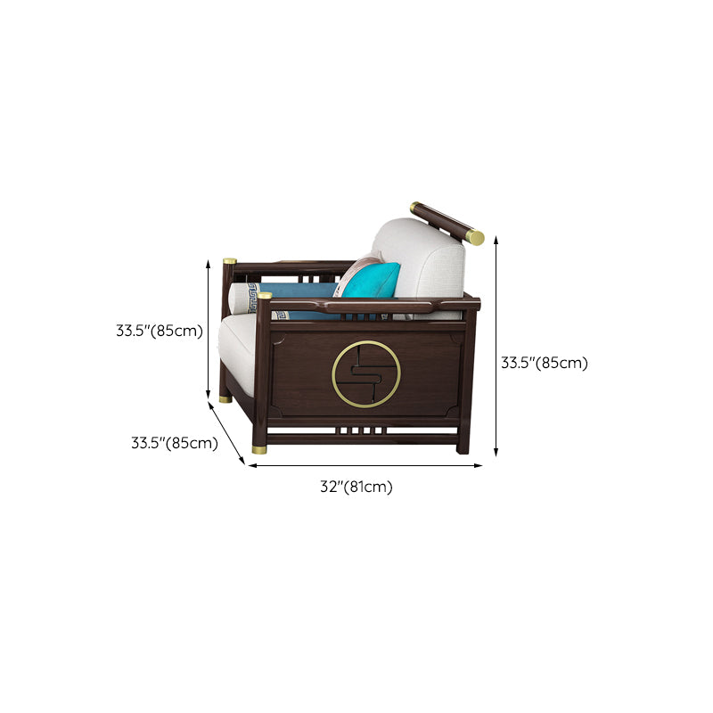 33"H Contemporary Sectional Sofa Fabric Sectional with Bostol Pillows