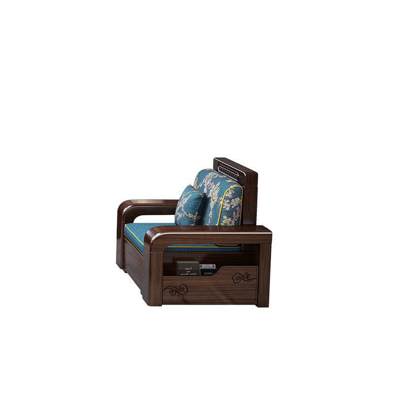 37"H Contemporary Sectional Sofa Storage Fabric Sectional with Bostol Pillows