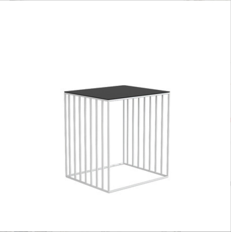 Mid-Century Metal Frame Rectangular Metal Wrap Living Room Side Table