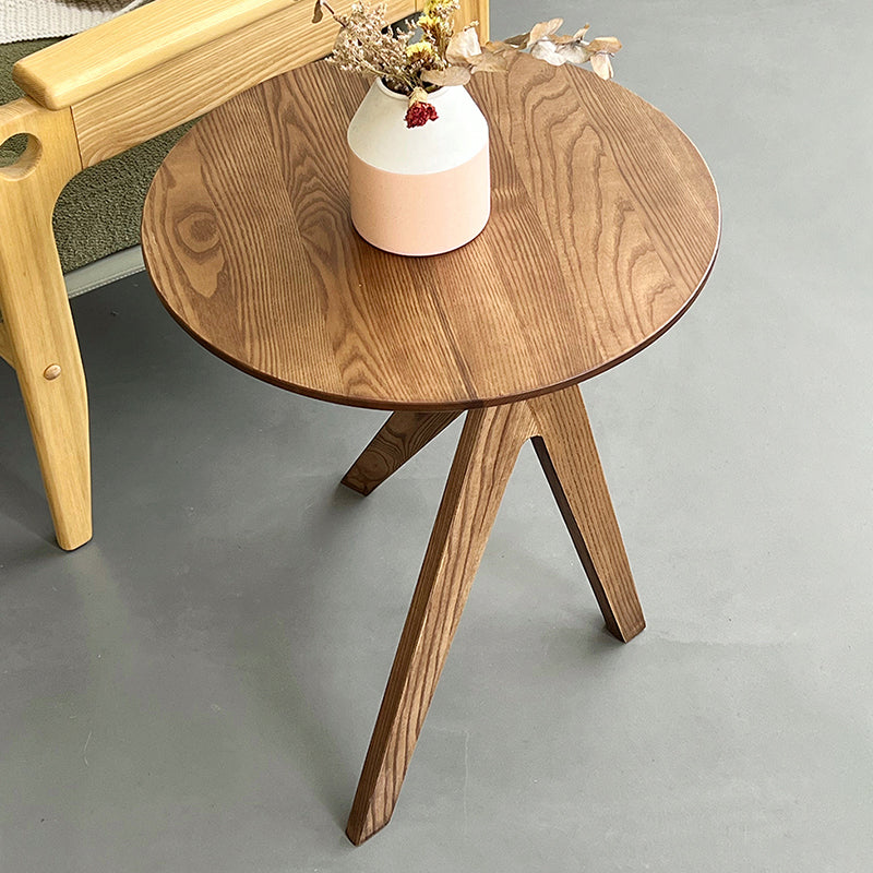 Scandinavian Solid Wood End Table Corner Table for Living Room