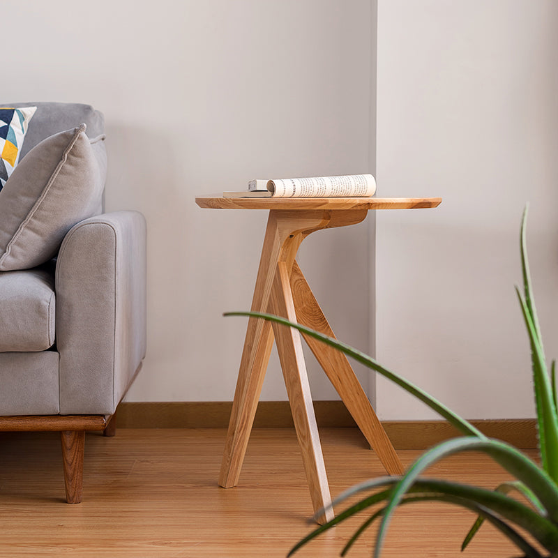 Scandinavian Solid Wood End Table Corner Table for Living Room