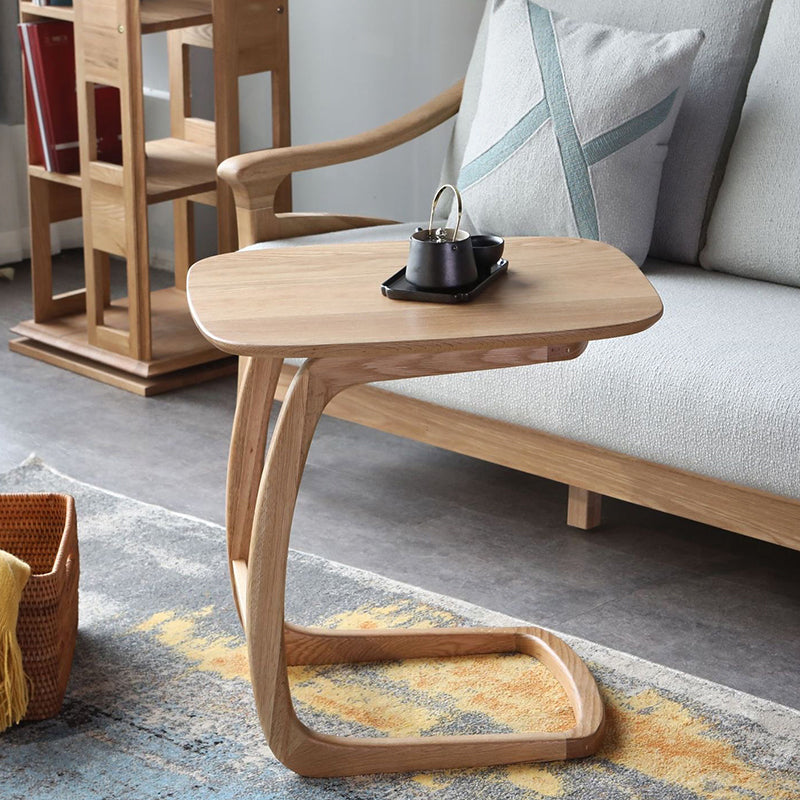 Scandinavian Solid Wood End Table Corner Table for Living Room