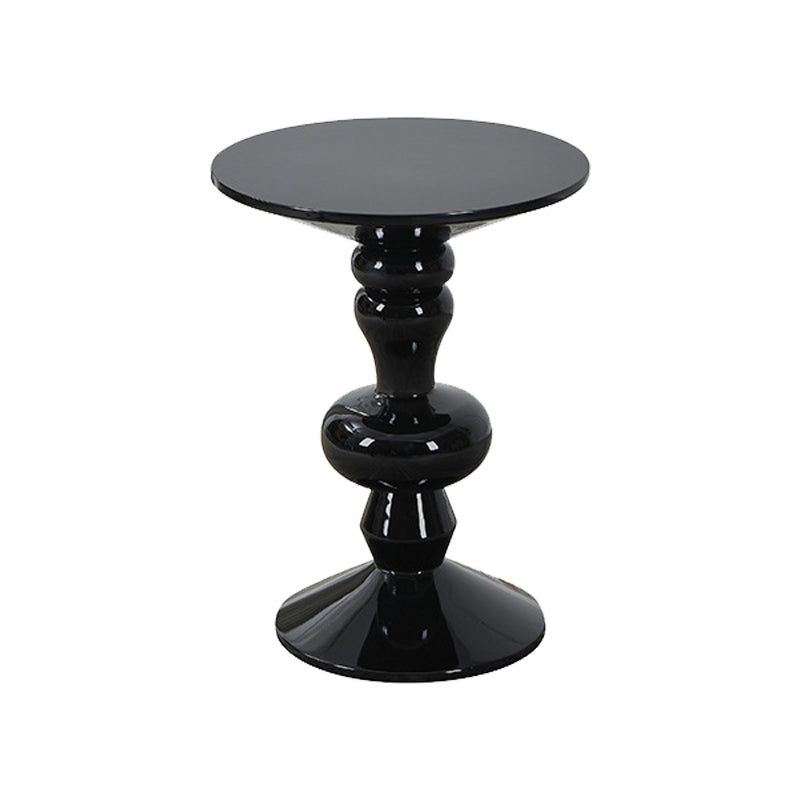 Contemporary End Table Wood Pedestal Round Living Room Side End Table