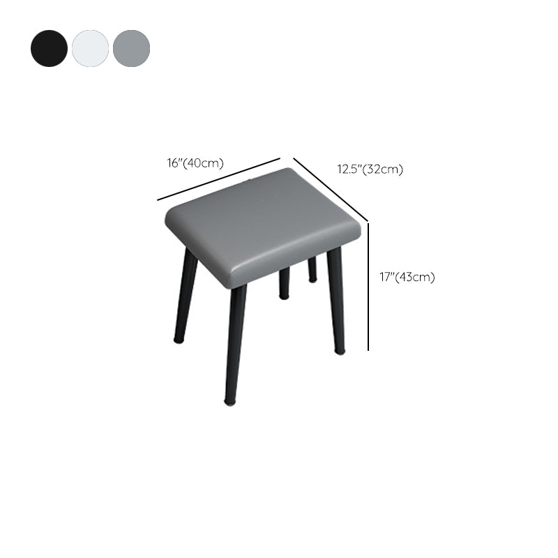 Contemporary Stone Vanity, Storage Drawer With Stool, Black/White