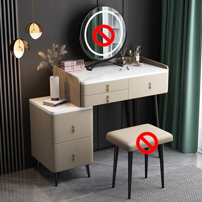 Bedroom Make-up Vanity 31.50" High Modern Dressing Table with 5 Drawers
