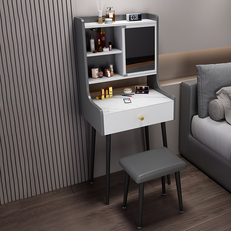 Makeup Table with 1 Drawers and Mirror 17.12" Wide Vanity Tables